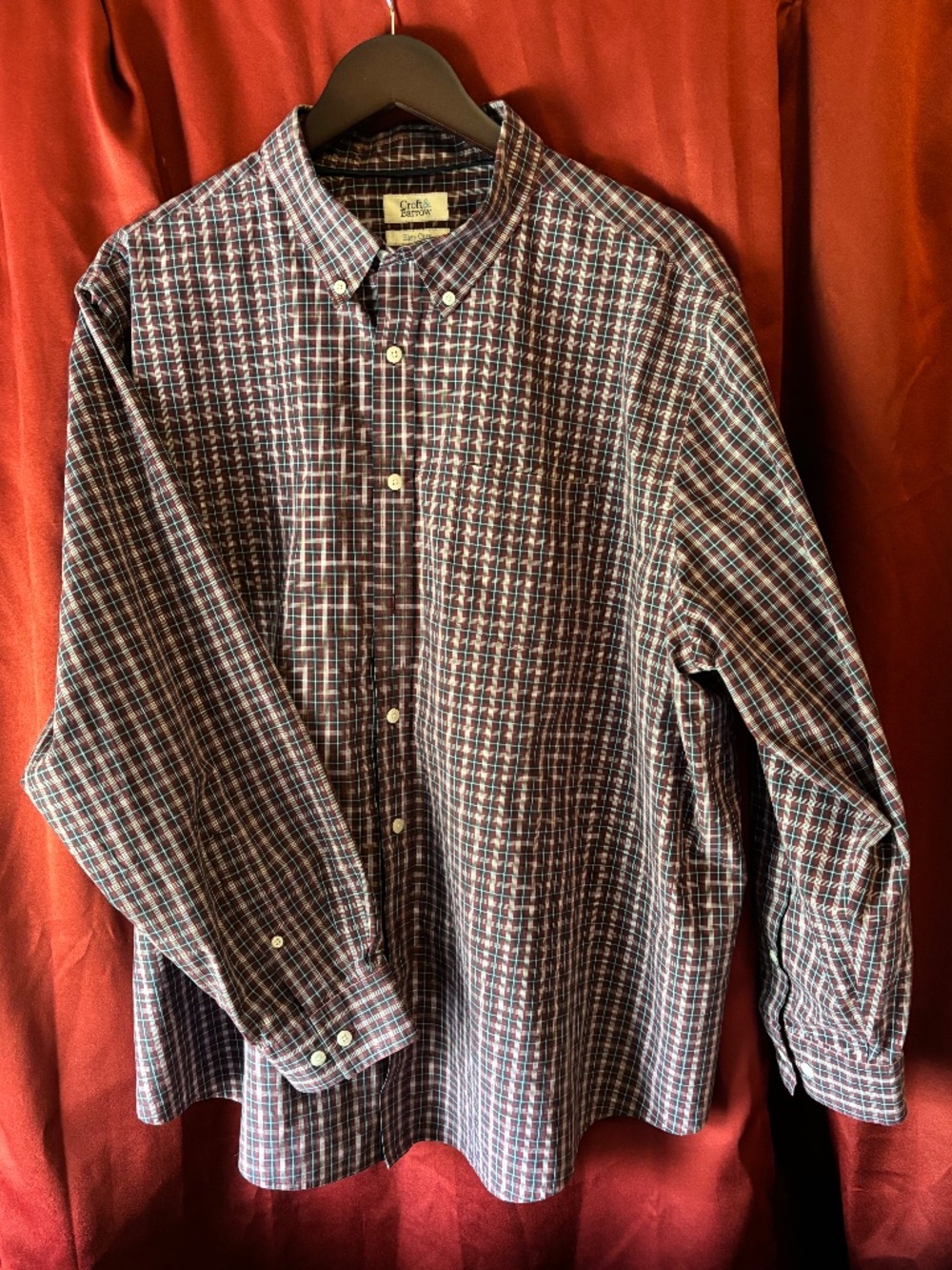 CROFT & BARROW LS EASY CARE PLAID SHIRT